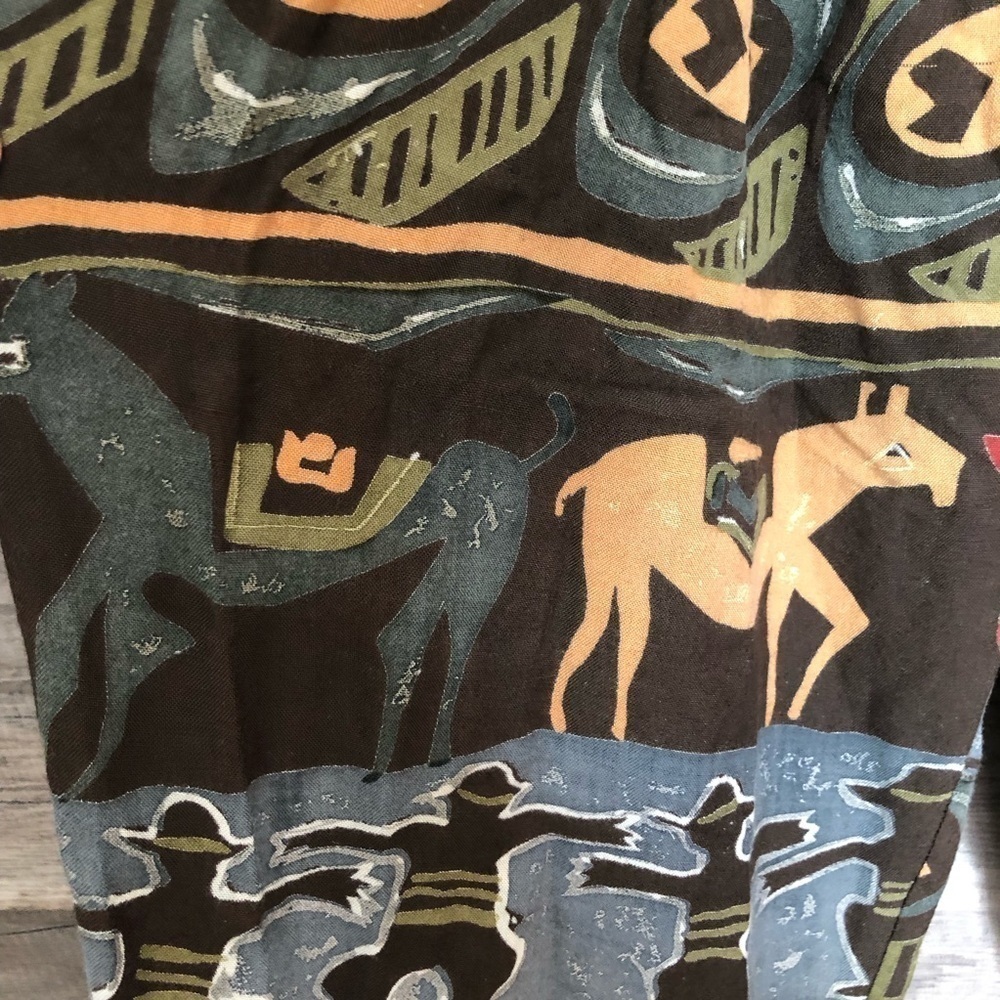 Vintage 80s Le Château Southwestern Aztec Coord Set Vest and Pants Small - Picture 11 of 16